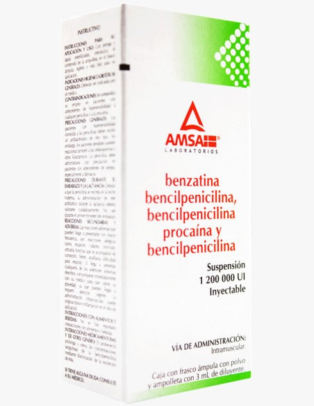 BENCIL/BENCIL. PROCAÍNA/BENZATINA BENCILPENICILINA 1,200,000 UI 3 ML