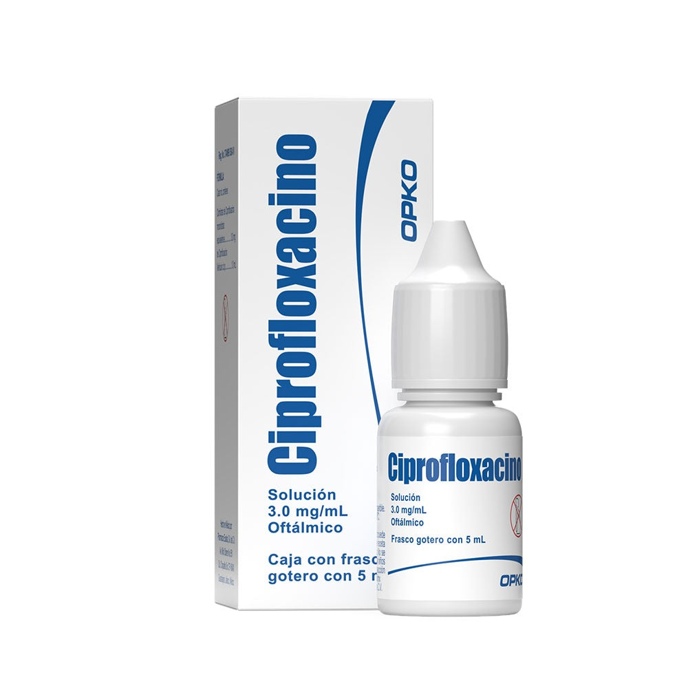 CIPROFLOXACINO SOL. OFT. FCO. Gotero 5 ML. 3.0 MG/1 ML.