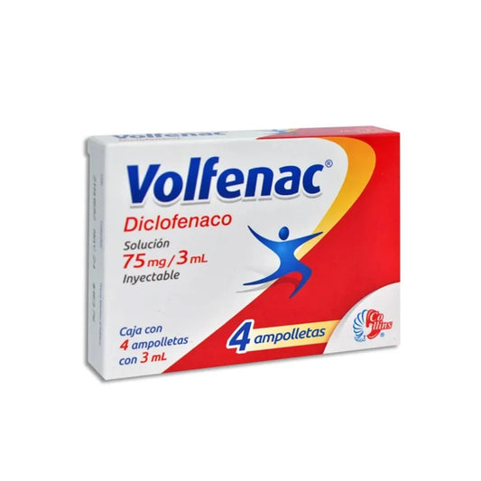 VOLFENAC SOL. INY. C/4 AMPTAS. 75 MG/3 ML.
