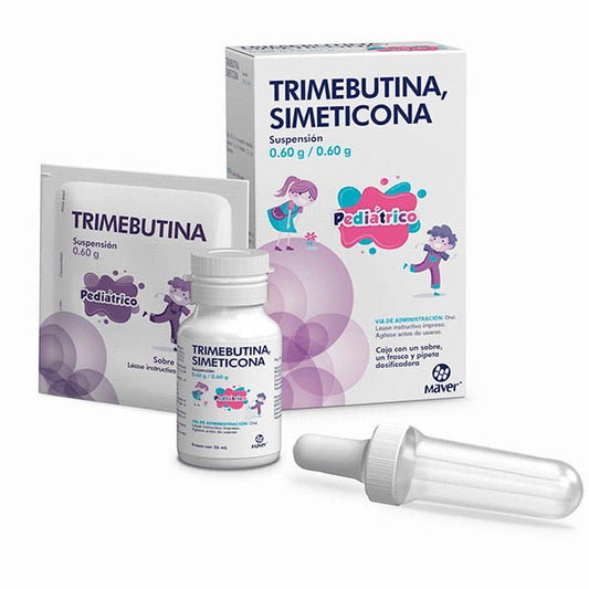 TRIMEBUTINA/SIMETICONA SUSP. PEDIÁTRICO FCO. 26 ML. 0.60 G/0.60 G.