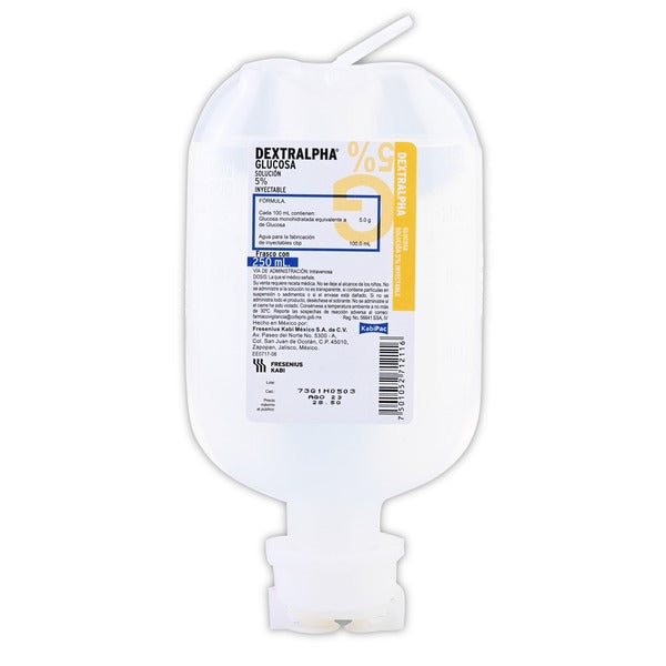 DEXTRALPHA GLUCOSA SOL. 5% DE 250 ML. DEXTRALPHA