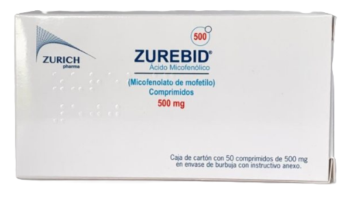 ZUREBID C/50 COMPS. 500 MG.