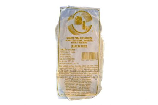 GUANTE LATEX EXPLORACION ESTERIL DL GRANDE C/1 PZA