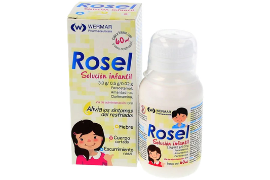ROSEL SOLUCIÓN INFANTIL FCO. 60 ML. 0.5-0.02-3.0 G/100 ML.